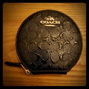 Coach round coin purse